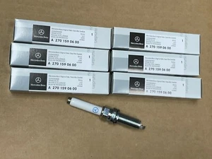 Genuine Set of 6 Spark Plugs For Mercedes-Benz C CLS E GL GLC GLE GLK GLS ML S - Picture 1 of 5