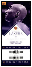 2016 Lakers v Clippers Full Ticket 4/6 Kobe Bryant Last Season 85523