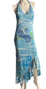 Passion Italia?Halter Asymmetrical Hem MIDI Dress Sz XS/S Backless - Picture 1 of 18