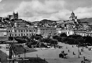 A6595) MESSINA PIAZZA DUOMO CARRO CAVALLO ANIMATA VIAGGIATA - Imagen 1 de 2