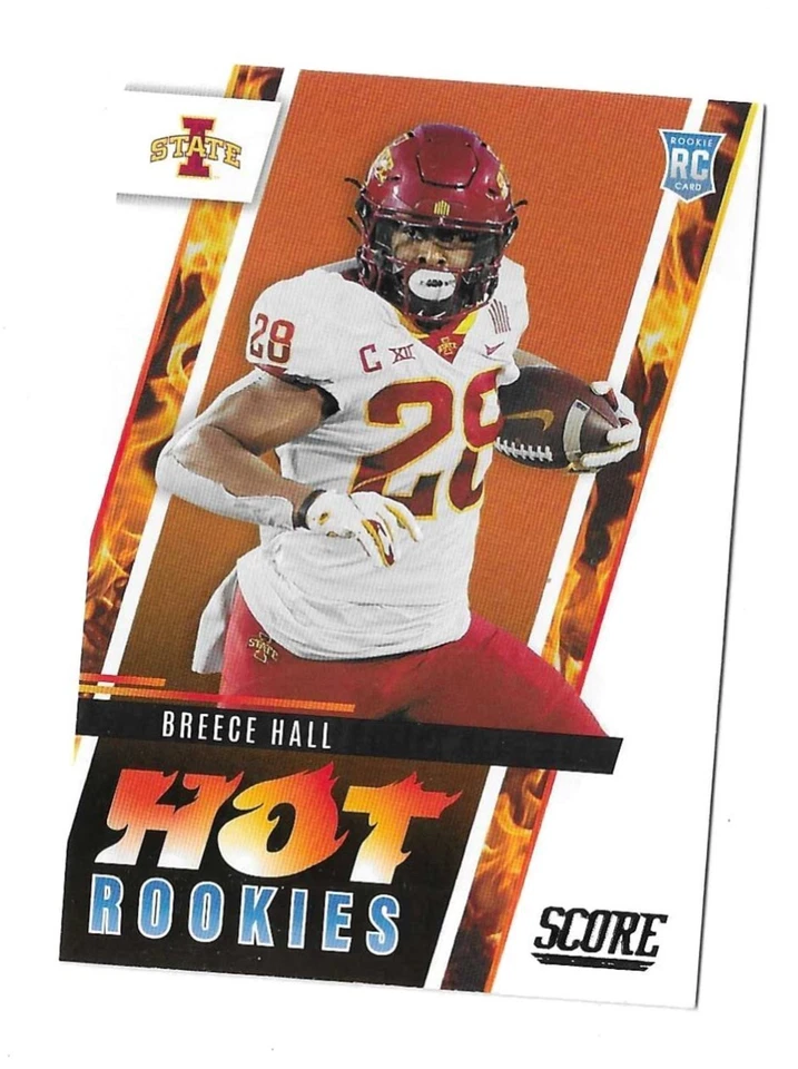 2022 Score Football Hot Rookies HR5 Breece Hall - Iowa State Cyclones - Image 1 of 1