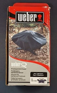 Weber Premium Grill Cover Series Q 100/1000 Black 7110 - New - Picture 1 of 2