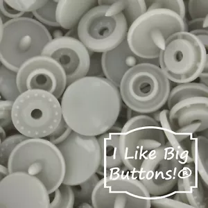 KAM Snaps B24 grigio chiaro misura 20/T5 bottoni a pressione in plastica senza cucire/cucire/fissaggi - Foto 1 di 11