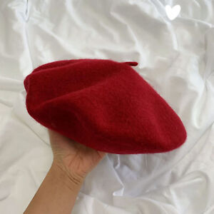 Women Casual Beanie Wool Beret Classic Elegant French Style Solid Color Hat