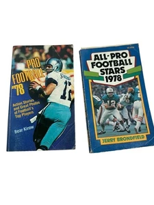 Lot of 2 Vintage 1978 Pro Football Stars Paperback Books Bear Kirow Brondfield - Picture 1 of 15