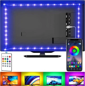 Striscia Di Luci LED per TV, Kit Di Retroilluminazione TV USB Con Telecomando, C - Foto 1 di 12