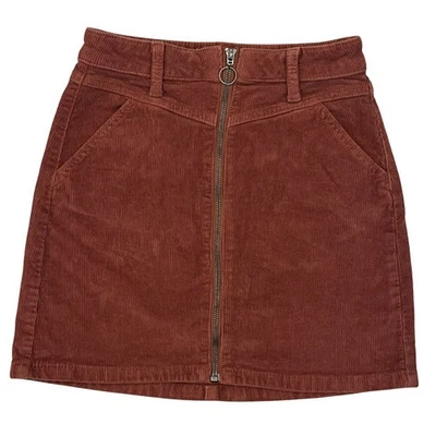 Minifalda de tiro alto de pana talla 0 So Juniors con cremallera bolsillos delanteros Foto 1 de 4