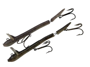 (2) - Depose Frankreich Aal verbunden Vintage Süßwasser Angeln Köder, 4" lang - kostenloser Versand - Bild 1 von 13