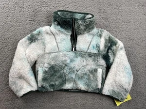 All in Motion Girl's Size XS 4/5 Faux Shearling Fleece Pullover Sweatshirt Green - Picture 1 of 6