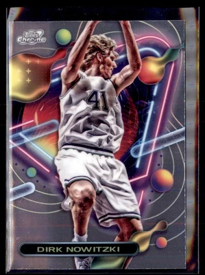 2024 Topps Chrome Cosmic Dirk Nowitzki Dallas 32 - Image 1 of 2