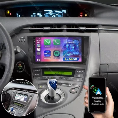 For Toyota Prius 2010-2015 Android 15 Car Stereo Radio Apple CarPlay 4+64G GPS - Image 1 of 4