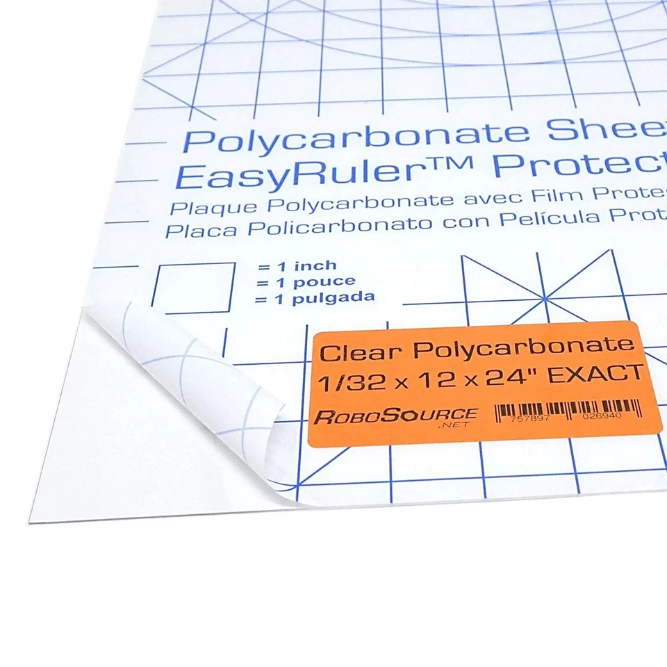 Polycarbonate Plastic Sheet 12 X 18 Inches 1/16 Inch for Robotics Teams