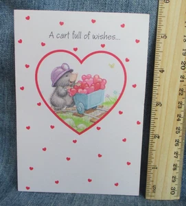GOPHER MINING LOVE HEARTS VALENTINE CARD Hallmark Greeting Card Envelope New MG2 - Picture 1 of 3