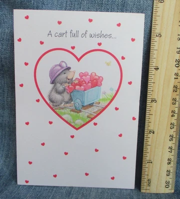 GOPHER MINING LOVE HEARTS VALENTINE CARD Hallmark Greeting Card Envelope New MG2 - Image 1 of 3