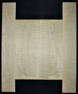 Guitar Luthier Tonewood CURLY FIGURED MAPLE Acoustic backs sides SET back side - Picture 1 of 1