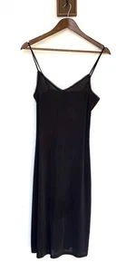 Vestido sin Mangas De Encaje Elástico Tejido Jersey DE COLECCIÓN ADIVINA Y2K Negro Coqueta Hada Talla 8 - Imagen 1 de 9