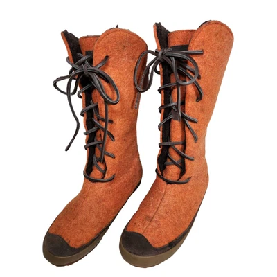 PATAGONIA женщин Arnoux костра оранжевый шерсти середины икры шнурует вверх зимние ботинки размер 6 - Изображение 1 из 4
