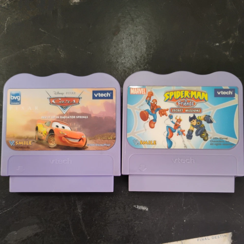 Vtech V Smile Cartridge Games Cars and Spiderman & Friends  - Image 1 of 3