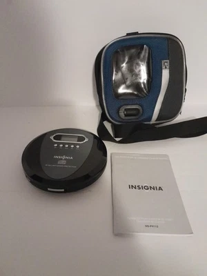 Reproductor de CD portátil Insignia negro y gris con estuche lógico y manual Foto 1 de 4