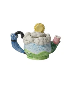 Cranbury Square Hand Painted Miniature Teapot April Showers Bring May Flowers - Picture 1 of 12
