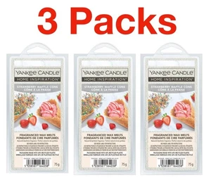 Yankee Candle Wax Melts Strawberry Waffle Cone 3 Packs x 6 Wax Melts - Picture 1 of 3