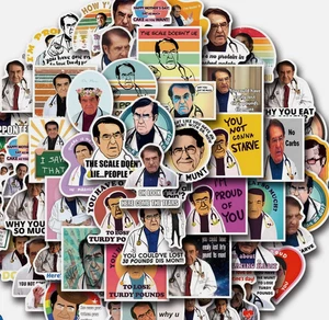 SET BESTEHEND AUS 50 STCK. DR NOW Aufkleber-Set lustig Gewichtsverlust Motivation Memes Cartoon - Bild 1 von 5