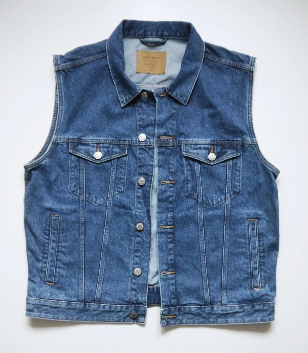 JACK & JONES Herren Jeansweste – Klassische Weste Mit Elastikbund | Regular Fit, Weiche Haptik