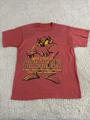 Camiseta Vintage Anos 90 Warner Bros Tasmanian Devil TAZ WEAR Looney Tunes M Ponto Único - Imagem 1 de 4