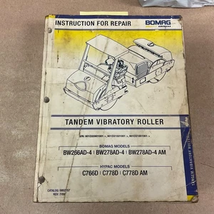 Bomag BW266AD-4 BW278AD-4 Hypac C766D C778D COMPACTOR SERVICE SHOP REPAIR MANUAL - Picture 1 of 10