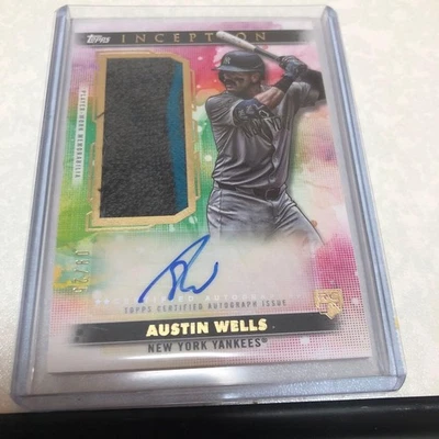 topps inception AUSTIN WELLS autograph card - Image 1 of 2
