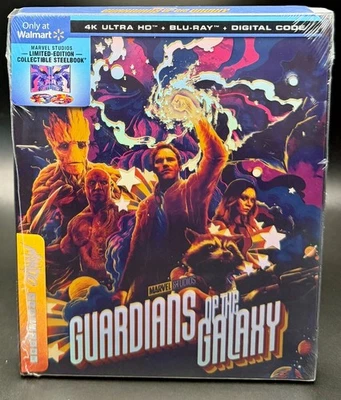 GUARDIANS OF THE GALAXY WALMART MONDO 4K UHD BLU-RAY STEELBOOK **NEW & SEALED!** - Image 1 of 4
