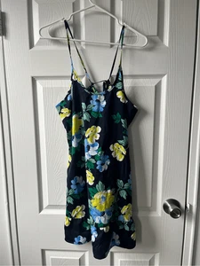 Vestido sin mangas Aerie mediano para mujer azul marino floral encubrimiento playa verano - Imagen 1 de 3