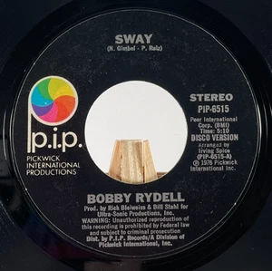 BOBBY RYDELL - SWAY (DISCO VERSION) / FEELS GOOD - Picture 1 of 6