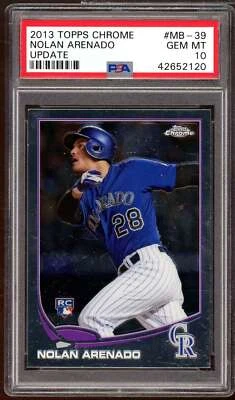 Nolan Arenado Rookie Card 2013 Topps Chrome Update #mb-39 PSA 10 - Image 1 of 2