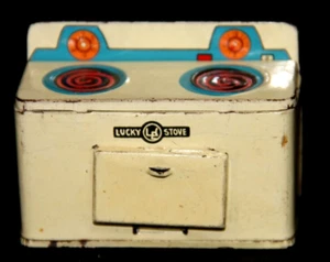 Rare Vintage Tin Miniature Dollhouse size Lucky Stove made in Japan - Picture 1 of 6
