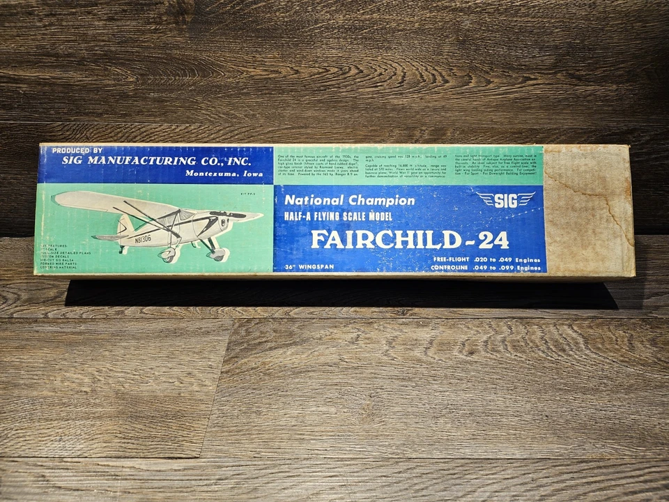 DE COLECCIÓN Sig manufacturing Fairchild 24, 36" WINGSPAN ESCALA 1" Foto 1 de 4