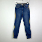L'agence The Margot Racer Striped High Rise Ankle Skinny Jean Womens Size 26