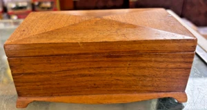 Vintage Treen Wood Cigarette/ Storage Box - Imagen 1 de 6