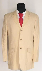 Men's 42 L Banana Republic Beige Linen Cotton Sport Coat Blazer Jacket - Picture 1 of 6