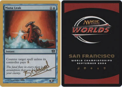 4x Mana Leak - Sideboard - Manuel Bevand - 2004 ~ Near Mint World Championship Z - Image 1 of 1