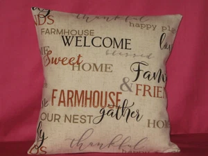 Funda de almohada hecha a mano - 18" - granja - multicolor - Imagen 1 de 2