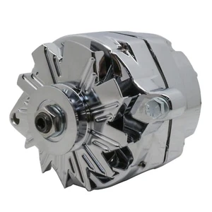 Alternator Ford 1966-91 V6 V8 Chromed 110 Amp 1 Wire Built in Regulator - Picture 1 of 3