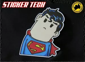 CROOKED WRY NECK CARTOON SUPERMAN CLARK KENT SUPERHERO DC COMICS STICKER DECAL - Picture 1 of 1