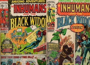 Amazing Adventures #3 & 4 Solo SCHWARZE WITWE 1 INHUMANS vs MANDARIN! 1970 Sehr guter Zustand 4.0 - Bild 1 von 5