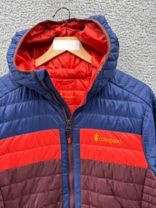 Cotopaxi Capa Insulated Hooded Jacket Mens Small Chestnut Maritime Blue Full Zip - Picture 1 of 11