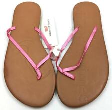 Vineyard Vines Women's Size 9 Pink Leather Flip Flop Sandals
