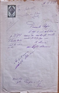 SELLO FISCAL 1902 RUMANIA 30 BANI EN MARCO ROMBO EN DOCUMENTO (EDICIÓN 1892-93) - Imagen 1 de 1