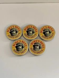 Lot of 5 NEW Burt's Bees Hand Salve .30 0z./8.5g.Travel Size Tin FREE SHIPPING - Picture 1 of 5