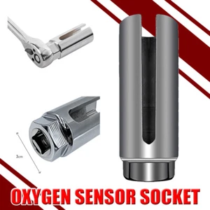 1/2" Drive Car Lambda Oxygen Sensor Socket Wrench Removal Hand Tool 22mm Silver - Picture 1 of 7
