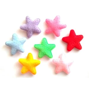 100 pcs Cute Felt Star Padded Appliques mix color size 25 mm for crafts - Imagen 1 de 6